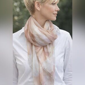 Blush Toned Shaded  Abstract Brush Stroke Print Women's Scarf